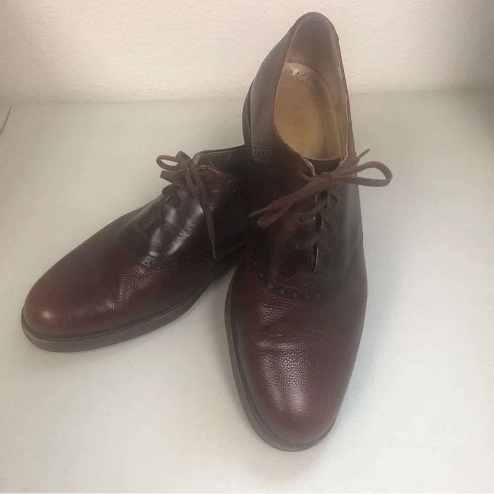 Cole Haan Shoes /Oxford Brown Pebbled Leather /Men's Size 13 D
